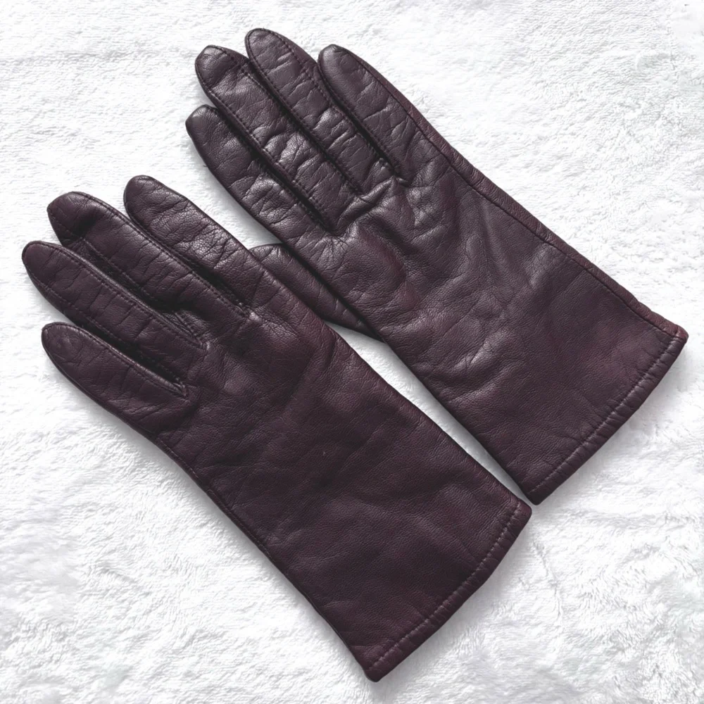 FOWNES Vintage Thinsulate Brown Leather Gloves--6.5